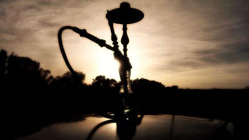 Close-up of silhouette tree against sky