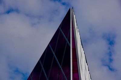 Low angle view of modern building against sky