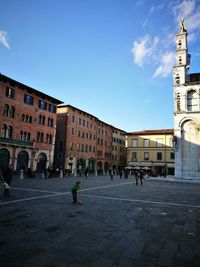 People on street in city