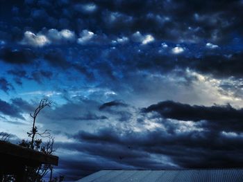 Low angle view of cloudy sky