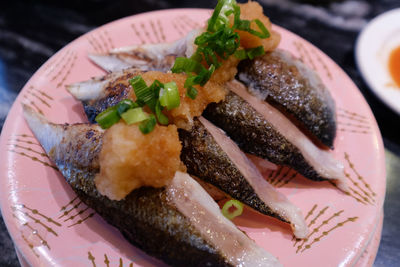 Close-up of food in plate