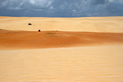 Scenic view of desert against sky