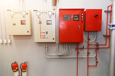 Electrical equipment on wall