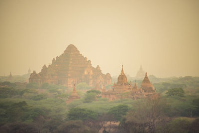 View of temple against clear sky