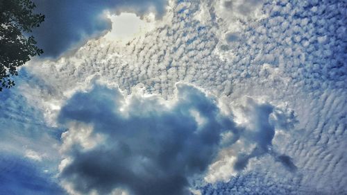 Low angle view of cloudy sky