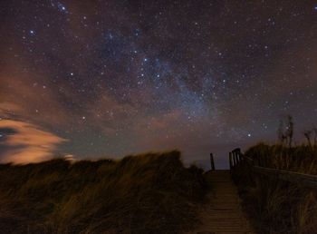 Scenic view of sky at night