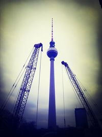 Low angle view of eiffel tower