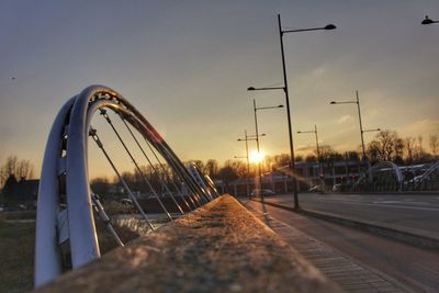 Road against sky during sunset