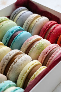 Close-up of macaroons