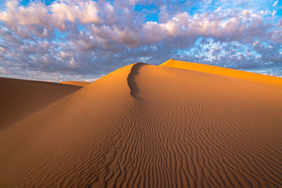 Scenic view of desert against sky
