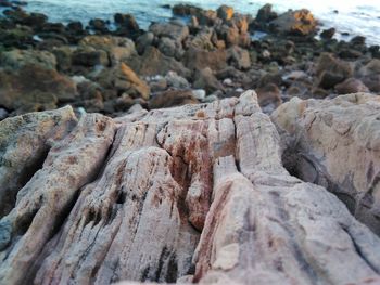 Close-up of rock formation