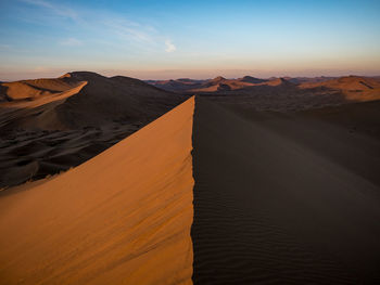 Sand dunes in the gobi dessert, china