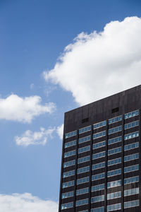 Low angle view of modern building against sky