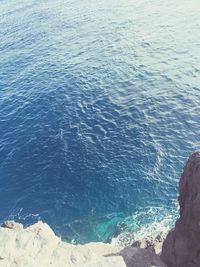 High angle view of beach