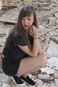 Portrait of young woman