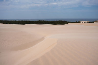 Scenic view of desert against sky