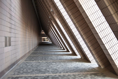 Empty corridor in building