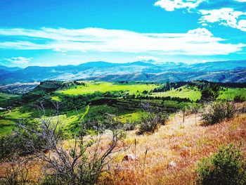 Scenic view of mountains