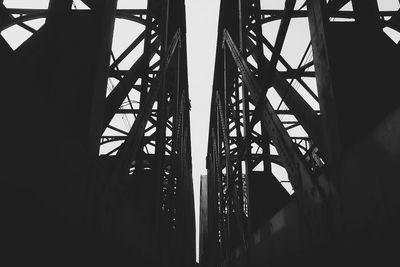 Low angle view of bridge against sky