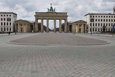 View of historical building against cloudy sky