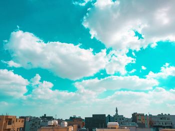 Low angle view of buildings against sky