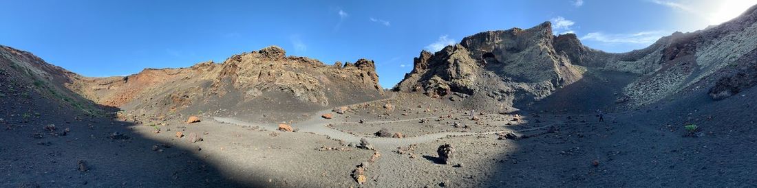 Panoramic view of mountains against sky