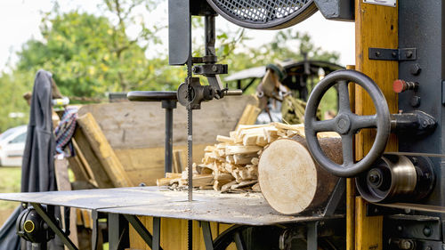 Close-up of machinery