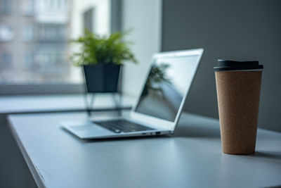 Potted plant on table