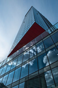 Low angle view of cosmopolitan twarda against sky