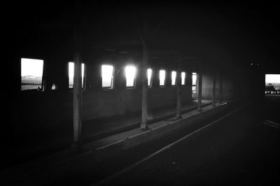 Interior of illuminated building