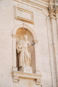 Low angle view of statue