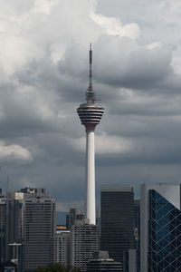 Low angle view of skyscrapers against sky