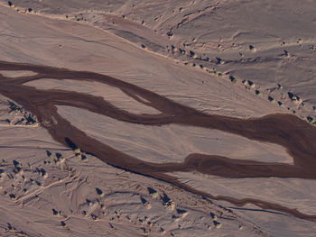 Aerial view of a desert