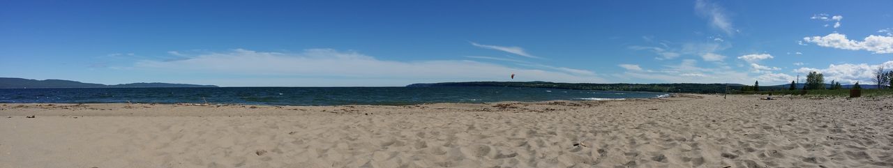 Panoramic view of beach against sky