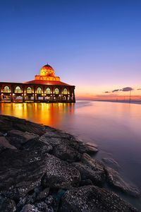 Al hussain mosque at sunset