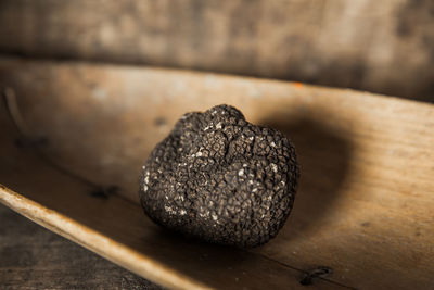 High angle view of ice cream on table