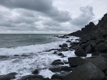 Scenic view of sea against sky