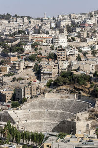 High angle view of townscape