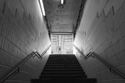Empty staircase in building