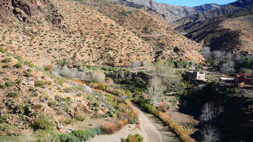 Scenic view of landscape against mountains