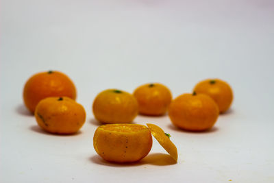 Close-up of orange fruits on table