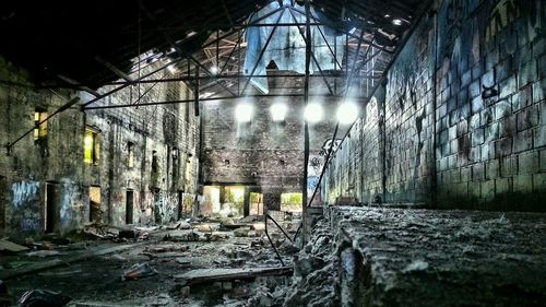 Interior of abandoned building