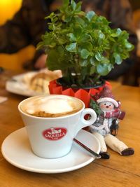 Close-up of coffee on table