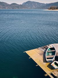 High angle view of sea against sky