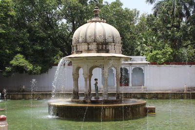 Fountain in front of temple