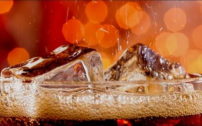 Close-up of ice cream in glass