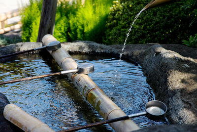 Fountain in river