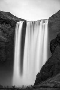 Scenic view of skogafoss waterfall 