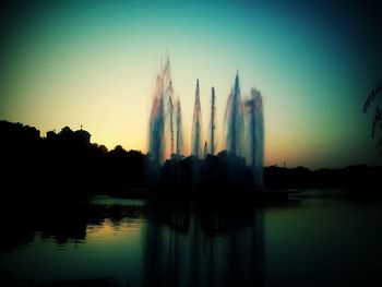 Reflection of trees in water