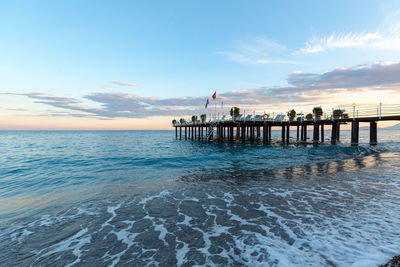 wooden sea pier